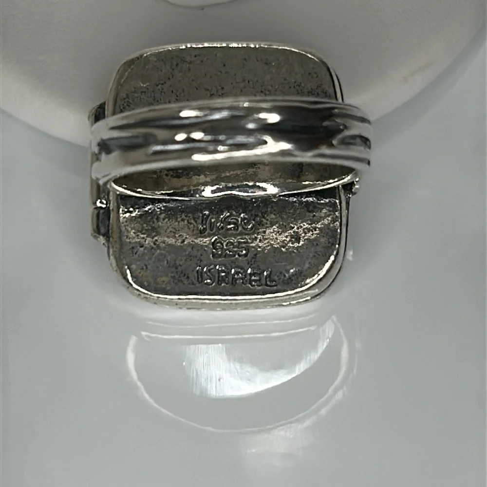 NWT Passage to Israel Sterling Silver Genuine Amethyst Heart Locket Ring